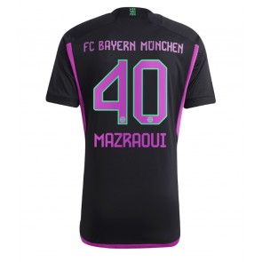 Bayern Munich Noussair Mazraoui #40 Venkovní Dres 2023-24 Krátkým Rukávem