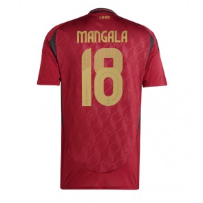 Belgie Orel Mangala #18 Domácí Dres ME 2024 Krátkým Rukávem