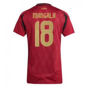 Belgie Orel Mangala #18 Domácí Dres pro Dámy ME 2024 Krátkým Rukávem