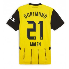 Borussia Dortmund Donyell Malen #21 Domácí Dres 2024-25 Krátkým Rukávem