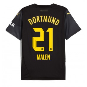 Borussia Dortmund Donyell Malen #21 Venkovní Dres 2024-25 Krátkým Rukávem