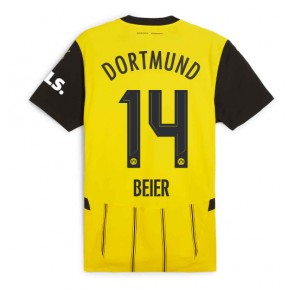 Borussia Dortmund Maximilian Beier #14 Domácí Dres 2024-25 Krátkým Rukávem