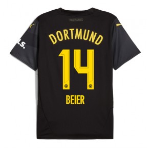 Borussia Dortmund Maximilian Beier #14 Venkovní Dres 2024-25 Krátkým Rukávem