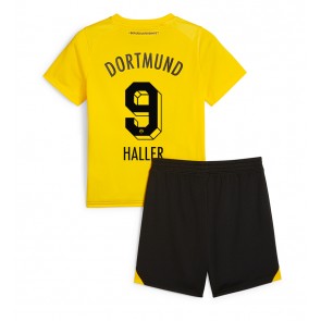 Borussia Dortmund Sebastien Haller #9 Domácí dres komplet pro Děti 2023-24 Krátkým Rukávem (+ Krátké kalhoty)