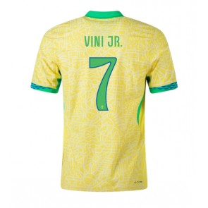 Brazílie Vinicius Junior #7 Domácí Dres Copa America 2024 Krátkým Rukávem