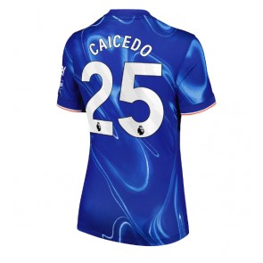 Chelsea Moises Caicedo #25 Domácí Dres pro Dámy 2024-25 Krátkým Rukávem