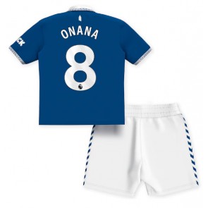 Everton Amadou Onana #8 Domácí dres komplet pro Děti 2023-24 Krátkým Rukávem (+ Krátké kalhoty)