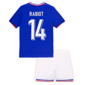 Francie Adrien Rabiot #14 Domácí dres komplet pro Děti ME 2024 Krátkým Rukávem (+ Krátké kalhoty)