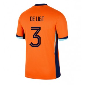 Holandsko Matthijs de Ligt #3 Domácí Dres ME 2024 Krátkým Rukávem