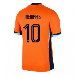 Holandsko Memphis Depay #10 Domácí Dres ME 2024 Krátkým Rukávem