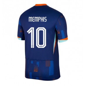 Holandsko Memphis Depay #10 Venkovní Dres ME 2024 Krátkým Rukávem