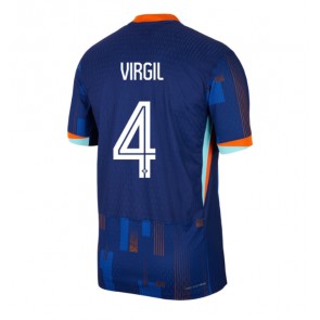 Holandsko Virgil van Dijk #4 Venkovní Dres ME 2024 Krátkým Rukávem