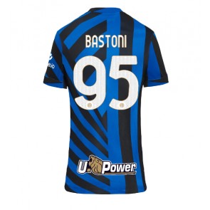 Inter Milan Alessandro Bastoni #95 Domácí Dres pro Dámy 2024-25 Krátkým Rukávem