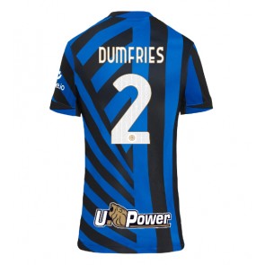 Inter Milan Denzel Dumfries #2 Domácí Dres pro Dámy 2024-25 Krátkým Rukávem