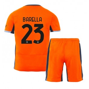 Inter Milan Nicolo Barella #23 Alternativní dres komplet pro Děti 2023-24 Krátkým Rukávem (+ Krátké kalhoty)