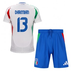 Itálie Matteo Darmian #13 Venkovní dres komplet pro Děti ME 2024 Krátkým Rukávem (+ Krátké kalhoty)