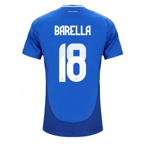 Itálie Nicolo Barella #18 Domácí Dres ME 2024 Krátkým Rukávem