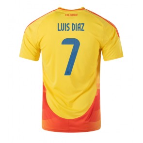 Kolumbie Luis Diaz #7 Domácí Dres Copa America 2024 Krátkým Rukávem