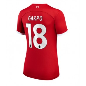 Liverpool Cody Gakpo #18 Domácí Dres pro Dámy 2023-24 Krátkým Rukávem