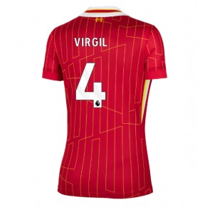 Liverpool Virgil van Dijk #4 Domácí Dres pro Dámy 2024-25 Krátkým Rukávem