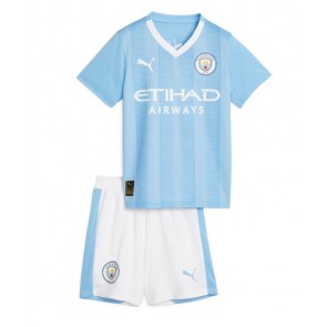 Manchester City Domácí dres komplet pro Děti 2023-24 Krátkým Rukávem (+ Krátké kalhoty)