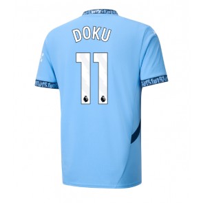 Manchester City Jeremy Doku #11 Domácí Dres 2024-25 Krátkým Rukávem