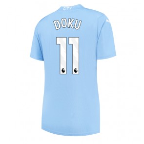 Manchester City Jeremy Doku #11 Domácí Dres pro Dámy 2023-24 Krátkým Rukávem