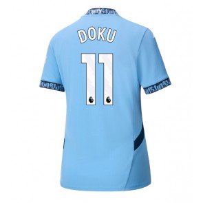 Manchester City Jeremy Doku #11 Domácí Dres pro Dámy 2024-25 Krátkým Rukávem