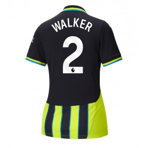 Manchester City Kyle Walker #2 Venkovní Dres pro Dámy 2024-25 Krátkým Rukávem