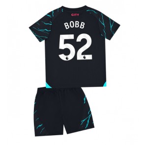 Manchester City Oscar Bobb #52 Alternativní dres komplet pro Děti 2023-24 Krátkým Rukávem (+ Krátké kalhoty)