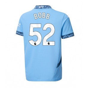 Manchester City Oscar Bobb #52 Domácí Dres 2024-25 Krátkým Rukávem