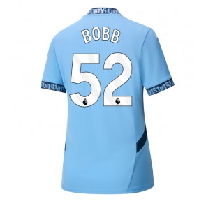 Manchester City Oscar Bobb #52 Domácí Dres pro Dámy 2024-25 Krátkým Rukávem