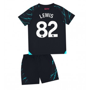 Manchester City Rico Lewis #82 Alternativní dres komplet pro Děti 2023-24 Krátkým Rukávem (+ Krátké kalhoty)