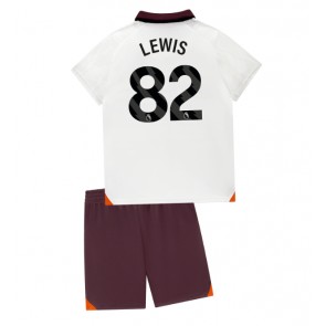 Manchester City Rico Lewis #82 Venkovní dres komplet pro Děti 2023-24 Krátkým Rukávem (+ Krátké kalhoty)