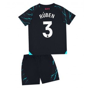 Manchester City Ruben Dias #3 Alternativní dres komplet pro Děti 2023-24 Krátkým Rukávem (+ Krátké kalhoty)