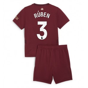 Manchester City Ruben Dias #3 Alternativní dres komplet pro Děti 2024-25 Krátkým Rukávem (+ Krátké kalhoty)