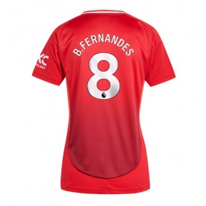 Manchester United Bruno Fernandes #8 Domácí Dres pro Dámy 2024-25 Krátkým Rukávem