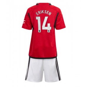 Manchester United Christian Eriksen #14 Domácí dres komplet pro Děti 2023-24 Krátkým Rukávem (+ Krátké kalhoty)