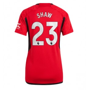 Manchester United Luke Shaw #23 Domácí Dres pro Dámy 2023-24 Krátkým Rukávem