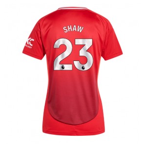 Manchester United Luke Shaw #23 Domácí Dres pro Dámy 2024-25 Krátkým Rukávem