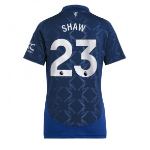 Manchester United Luke Shaw #23 Venkovní Dres pro Dámy 2024-25 Krátkým Rukávem