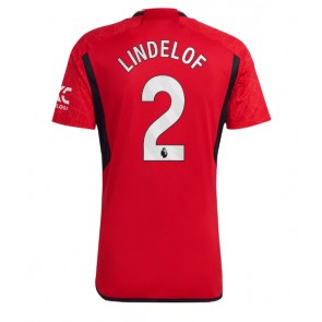 Manchester United Victor Lindelof #2 Domácí Dres 2023-24 Krátkým Rukávem