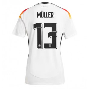 Německo Thomas Muller #13 Domácí Dres pro Dámy ME 2024 Krátkým Rukávem