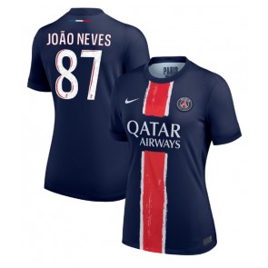 Paris Saint-Germain Joao Neves #87 Domácí Dres pro Dámy 2024-25 Krátkým Rukávem