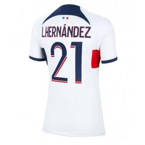 Paris Saint-Germain Lucas Hernandez #21 Venkovní Dres pro Dámy 2023-24 Krátkým Rukávem