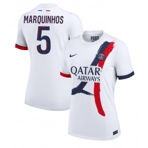 Paris Saint-Germain Marquinhos #5 Venkovní Dres pro Dámy 2024-25 Krátkým Rukávem