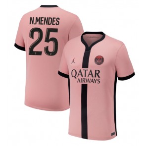 Paris Saint-Germain Nuno Mendes #25 Alternativní Dres 2024-25 Krátkým Rukávem