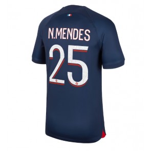 Paris Saint-Germain Nuno Mendes #25 Domácí Dres 2023-24 Krátkým Rukávem