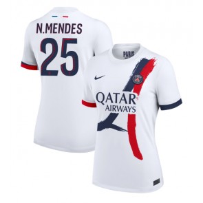 Paris Saint-Germain Nuno Mendes #25 Venkovní Dres pro Dámy 2024-25 Krátkým Rukávem