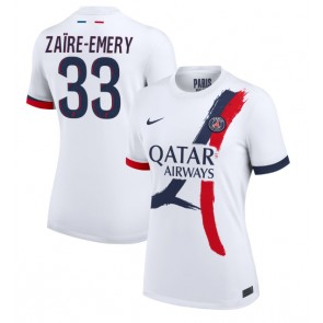 Paris Saint-Germain Warren Zaire-Emery #33 Venkovní Dres pro Dámy 2024-25 Krátkým Rukávem